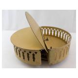 Lazy Susan - Vintage Gold-Tone Round Serving Center with Filigree Cutouts