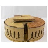 Lazy Susan - Vintage Gold-Tone Round Serving Center with Filigree Cutouts