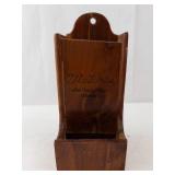 Vintage Wooden Match Holder - Red Feather Lakes, Colorado