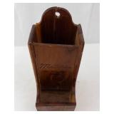 Vintage Wooden Match Holder - Red Feather Lakes, Colorado