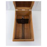 Filing Card Box - Wooden with Hinged Lid