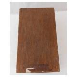 Filing Card Box - Wooden with Hinged Lid