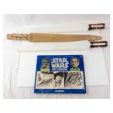 Star Wars Sketchbook - Joe Johnston (Vintage Concept Art) & 3 Vintage Plastic Swords
