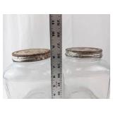 Vintage Clear Glass Mason Storage Jars (Lot of 2)