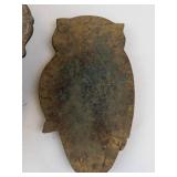 Penco Owl Plaque & Brass Bowl - Vintage Brass Decor Set