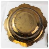 Penco Owl Plaque & Brass Bowl - Vintage Brass Decor Set