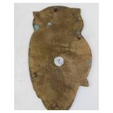 Penco Owl Plaque & Brass Bowl - Vintage Brass Decor Set