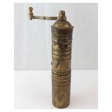 Vintage Brass Coffee Grinder & Spice Mill - Hand Crank Antique