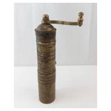 Vintage Brass Coffee Grinder & Spice Mill - Hand Crank Antique