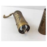 Vintage Brass Coffee Grinder & Spice Mill - Hand Crank Antique