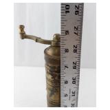 Vintage Brass Coffee Grinder & Spice Mill - Hand Crank Antique