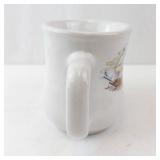 Vintage Shaving Mug - Sail Ship Print - White Ceramic