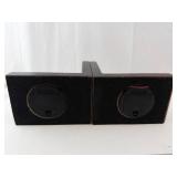 Stained Glass Cityscape Bookends With Built-In Lamps (Pair, both Working)