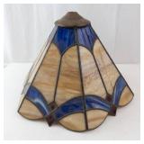 Vintage Slag Glass Lamp 12-Panel Shade