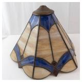 Vintage Slag Glass Lamp 12-Panel Shade