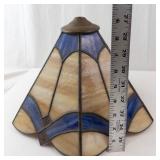 Vintage Slag Glass Lamp 12-Panel Shade