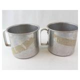 Aluminum Camping Mugs - Pair