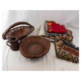 Vintage Wicker Baskets & Southwestern Textiles Collection