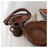 Vintage Wicker Baskets & Southwestern Textiles Collection
