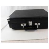 Crosley Portable Turntable in Black Case with Red Interior (needs power cable, untested)