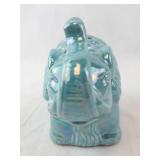 Elephant Ceramic Openwork Figurine - Teal Glaze