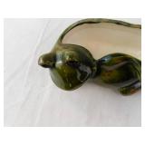 Frog Planter - Olive Green Glazed Ceramic