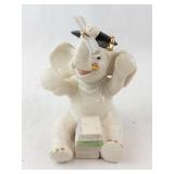 Lenox Best of the Class Elephant Figurine - Graduation Cap with Algebra Book Included