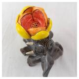 Character Collectibles Elephant Figurine 2004 - Yellow Flower on Trunk