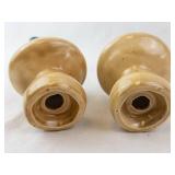 Salt & Pepper Shaker Set - Mushroom Shape with Frog Tops (Lot of 2)