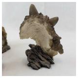 Wolf Family Figurine Set - Hand-Painted Resin Wildlife Group with Cubs