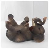 Elephant Wine Bottle Holder – Resin Figurine Display Stand