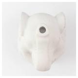 Ceramic Elephant Candle Cover - White Openwork Tealight Holder