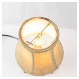 Elephant Figurine Table Lamp with Beige Fabric Shade