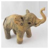 Crushed Oyster Shell Elephant Figurines - Set of 4 Decorative Sculptures