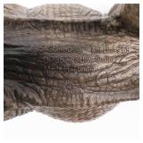 Elephant Figurine Set - 6 Resin Wildlife Statues on Rock Base