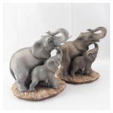 Masterpiece by Homco Elephant Figurines - Hand-Painted Porcelain (Lot of 2)
