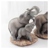 Masterpiece by Homco Elephant Figurines - Hand-Painted Porcelain (Lot of 2)
