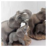 Masterpiece by Homco Elephant Figurines - Hand-Painted Porcelain (Lot of 2)