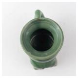 Elephant Bud Vase - Green Ceramic Elephant with Vase on Back