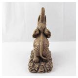 Elephant Figurine On Rock Base - Raised Trunk- Decorative Sculpture