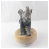 Vintage Price Music Box - Old Elephant Ceramic 6.5 x 4.5 in