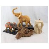 Elephant Figurines - (Lot of 4)