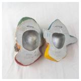 Bossons England Pair of Vintage Bearded Men Busts with Hats