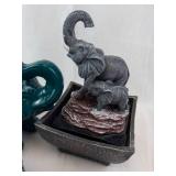 Elephant Figurine Set - 4-Piece Decorative Ceramic/Resin Collection