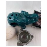 Elephant Figurine Set - 4-Piece Decorative Ceramic/Resin Collection