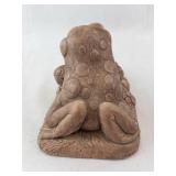 Frog Candlestick Holder - Ceramic Figurine on Lily Pad Base