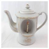 Lady Ballerina Musical Teapot - Vintage Japan 1960s, Spinning Ballerina in Center