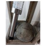 Set of two Rustic Metal Lanterns with Glass Panels