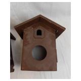 German Carved Cuckoo Clock Parts (Lot of 5) - Leaf & Bird Motif, Roman Dial (Parts/Need Repairs)