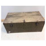 Belber Trunk & Bag Co 1942 Vintage Travel Trunk with Metal Hardware
